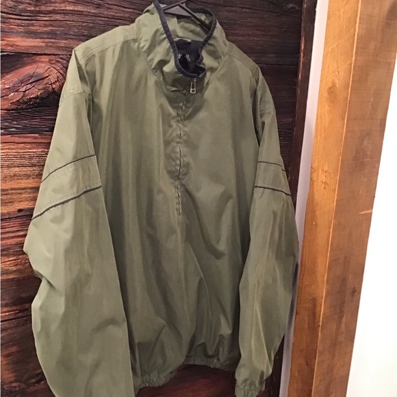 Van Heusen Club Jacket Lightweight Windbreaker Pullover Golf Jacket Green XL - Picture 2 of 11